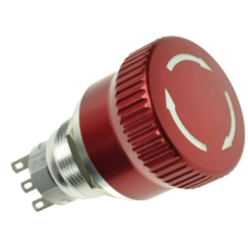19mm Metal Acil-Stop Bas-Çevir 1NO/1NC IP65